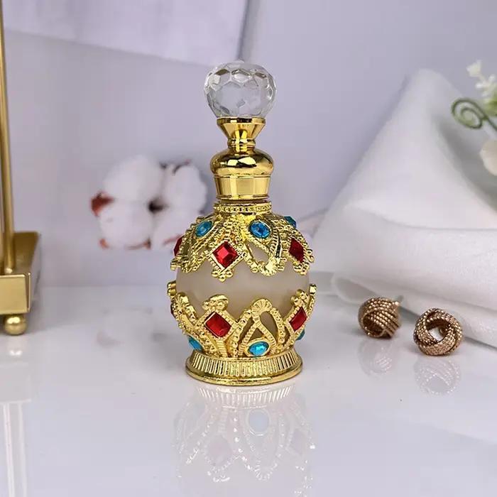 Bouteille de parfum à fente pour tous les jours, huile essentielle, style africain, stockage arabe, spécial Dubaï, salon de beauté, alliage, nouveau, 15ml, 2025