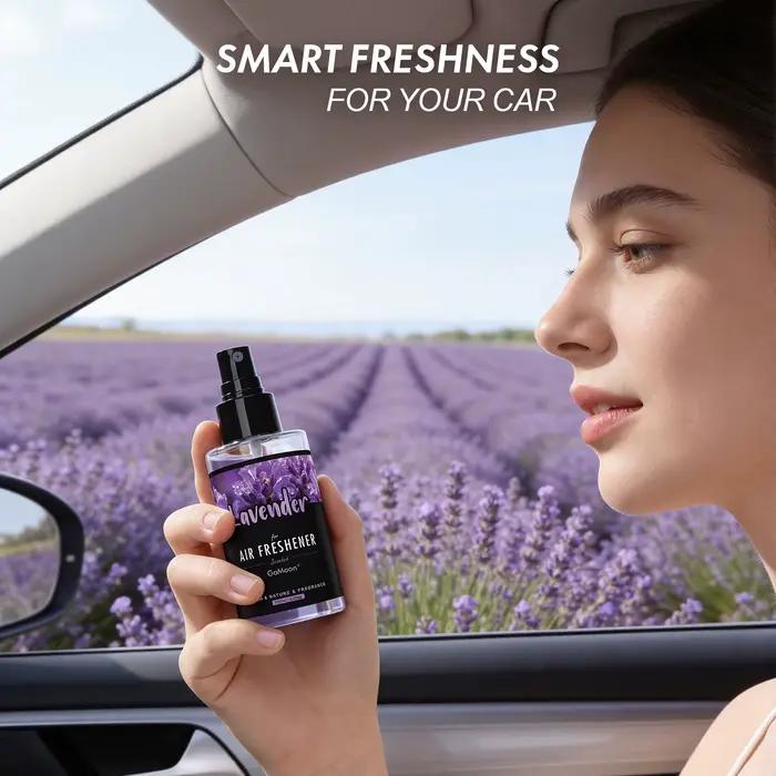 Spray de parfum pour voiture haut de gamme à la lavande naturelle, 120 ml/4,06 oz, parfum longue durée, adapté à la maison et à la voiture