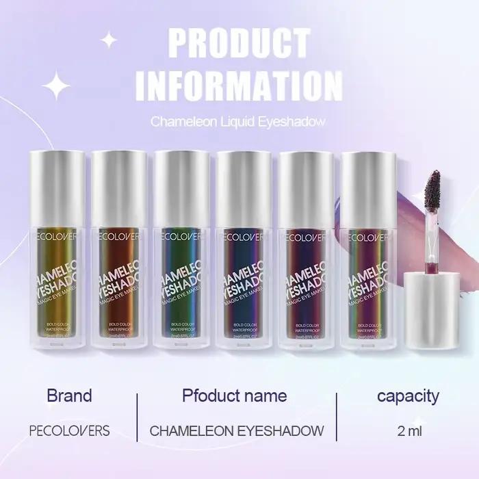 Fard à paupières liquide caméléon de couleur puissante, imperméable, résistant à la sueur, adapté au maquillage audacieux et exagéré, 1 pièce