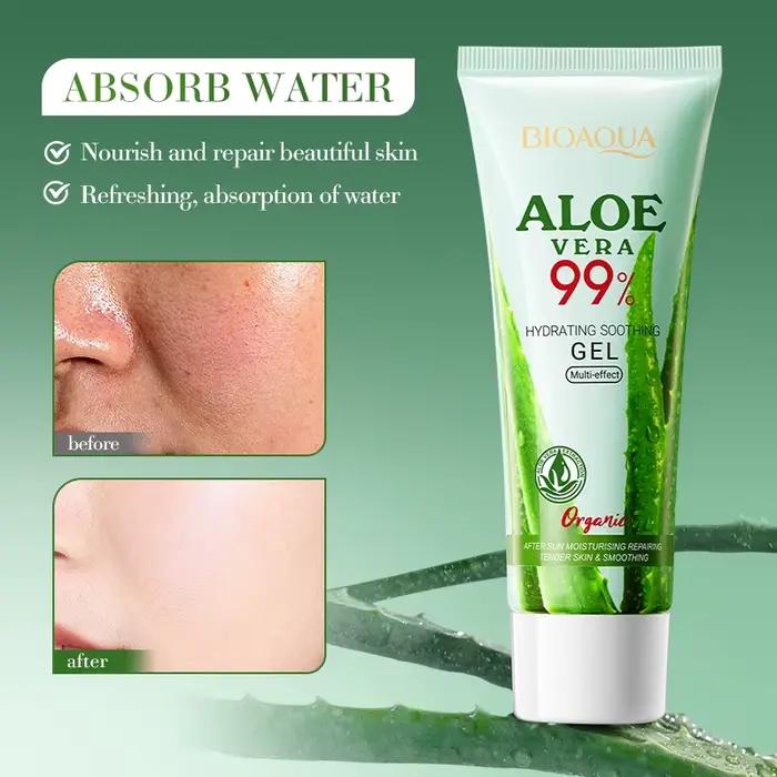 Gel apaisant à l'aloe vera BIOAOUA pour le visage et le corps