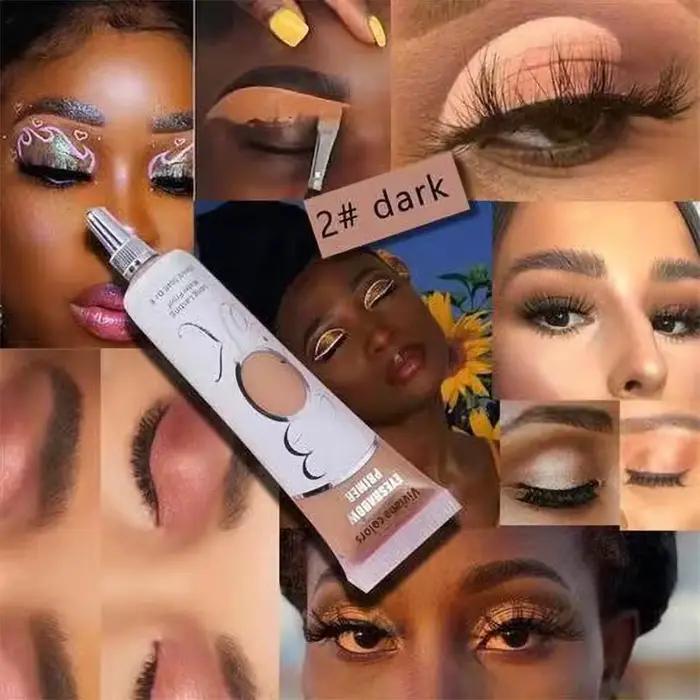 Base de fard à barrage liquide imperméable, apprêt de fard à barrage, pli de coupe, correcteur de maquillage pour les yeux, cosmétique, 5 couleurs, 256
