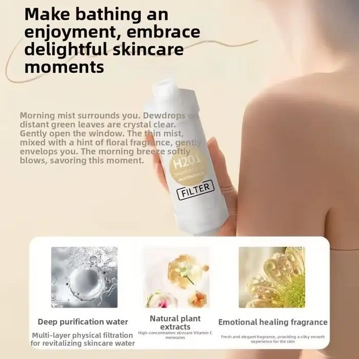 Filtre de douche haute pression avec vitamine C pour soin de la peau parfum lavande adoucisseur d'eau qualité spa pour homme et femme occasions quotidiennes et spéciales