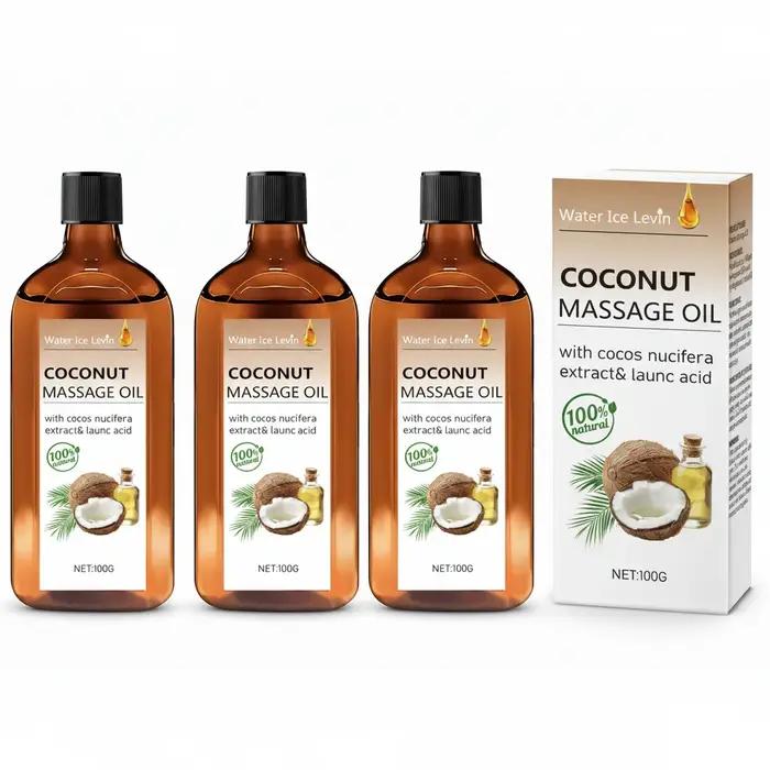 Huile de Massage Coco 100% Naturelle | Nutrition Intensive pour Peau Sèche en Hiver | Texture Fondante Non Grasse