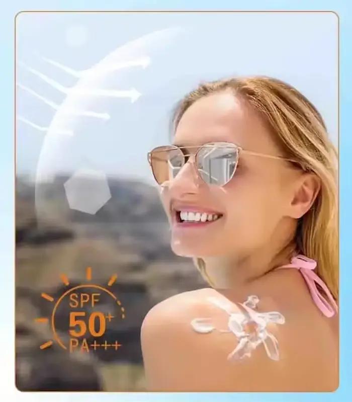 Crème solaire pour le visage et le corps, imperméable, SPF 50 + UV, crème solaire protectrice pour la peau, crème protectrice anti-soleil pour la peau du visage et du corps