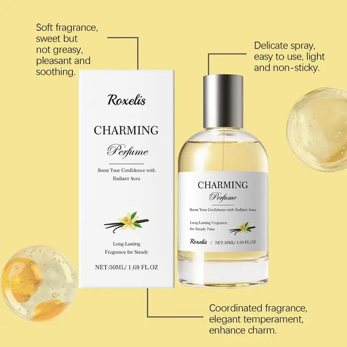 Parfum unisexe 50 ml Ambre Vanille, fragrance longue durée, élimine les mauvaises odeurs, rehausse le charme, rafraîchissant, élégant, pour usage quotidien