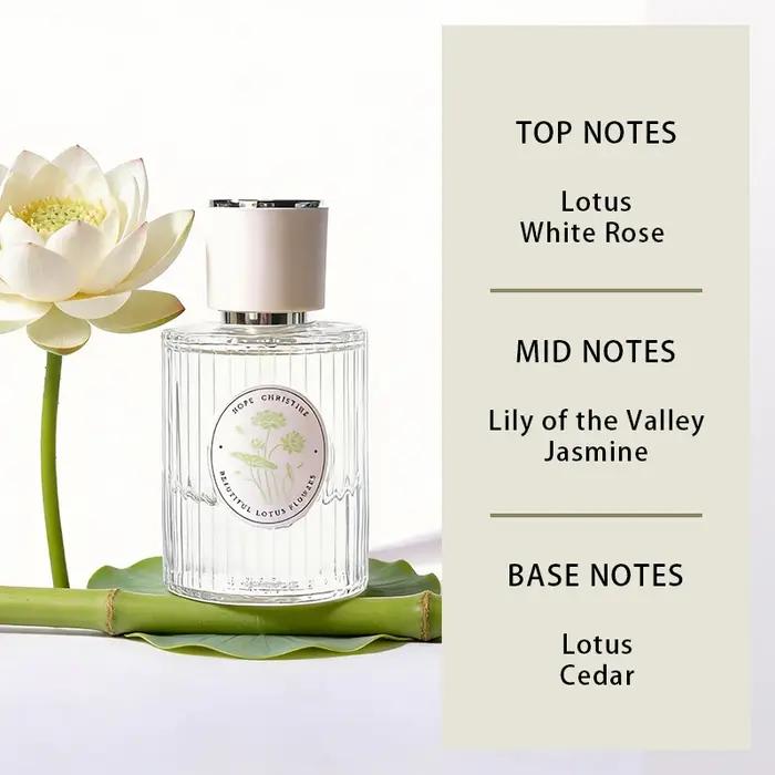 Parfum Lotus Frais, senteur florale-boisée longue durée avec l'arôme de la sérénité orientale