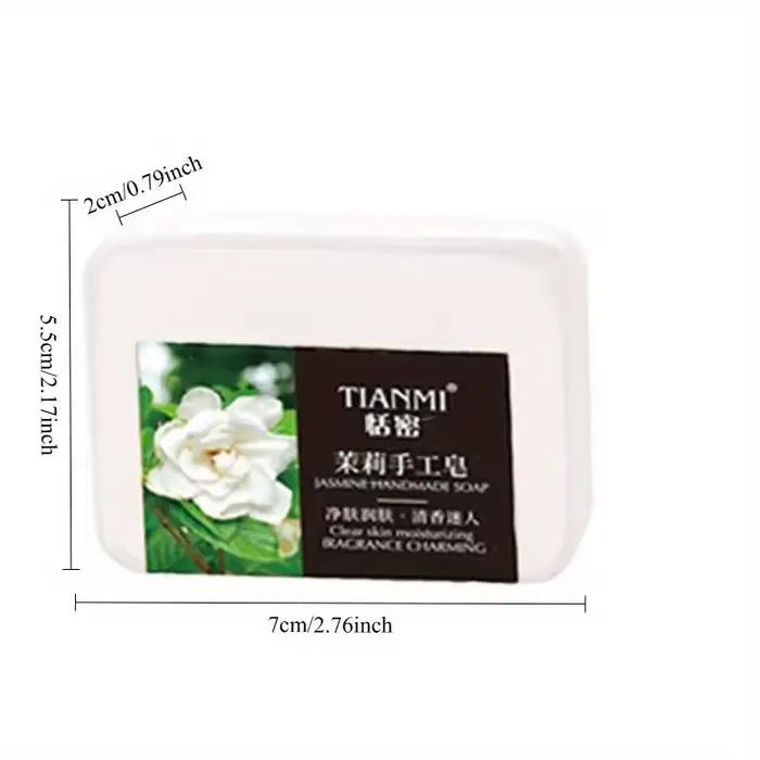 Savon artisanal au jasmin, riche en extrait de jasmin, adoucit les peaux rugueuses, reconstitue l'hydratation et nettoie, 2 pièces