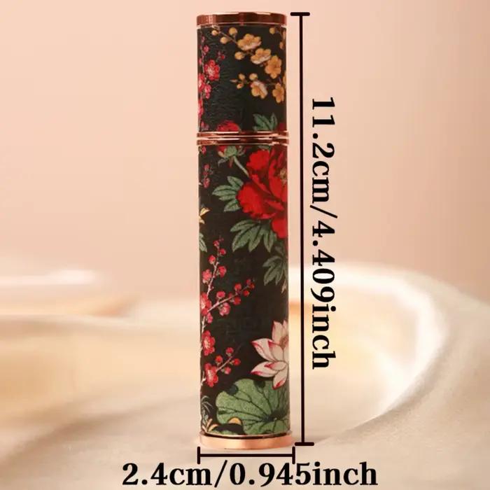 Flacon de parfum vintage floral en cuir 10 ml