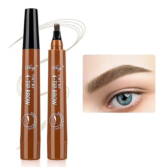 Stylo à sourcils étanche à 4 pointes fendues