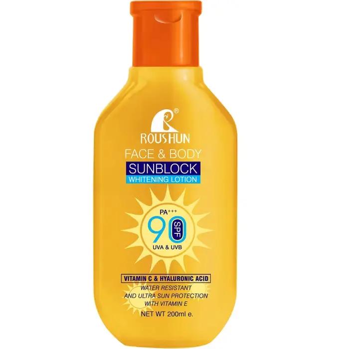 Lotion corporelle solaire 2 en 1 à la vitamine C et à l'acide hyaluronique