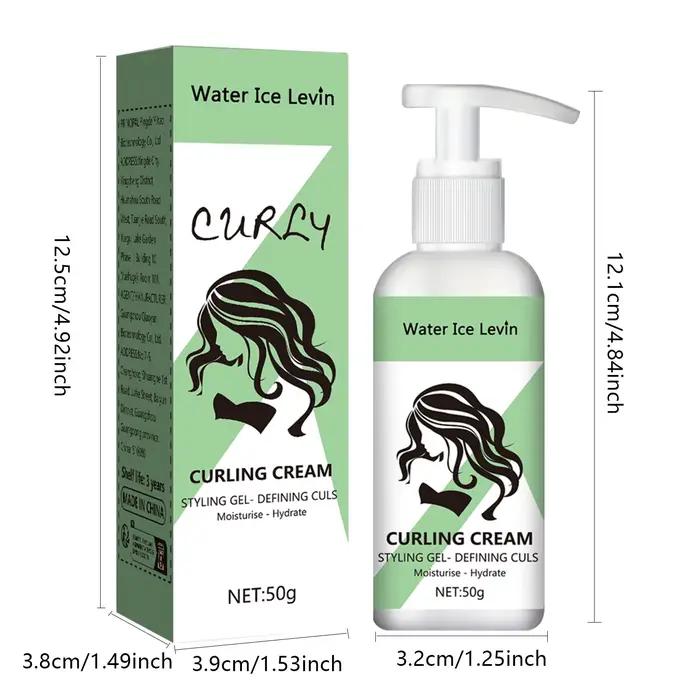 Water Ice Levin Gel Coiffant Crème Bouclante Définissant les Boucles Hydratant Sensation Douce et Souple Soin des