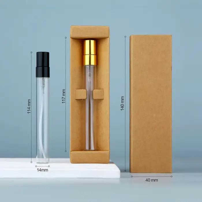 Bouteille de parfum avec boîte d'emballage, 50 pièces, flacon pulvérisateur en verre, flacons en verre transparent, atomiseur de parfum Portable, 10ml