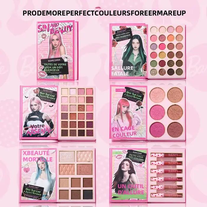 Palette de maquillage de 5 pages avec 70 couleurs : 48 fards à paupières mats et scintillants