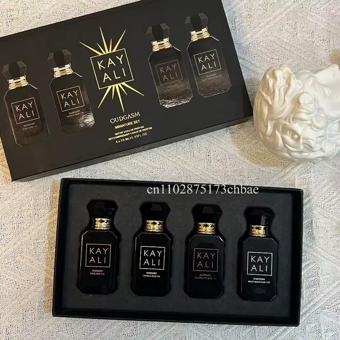 KAYALI Coffret de 4 mini-parfums 10ml Vanille Oud Floral Fruité Oriental Longue Durée Unisexe Eau de Parfum