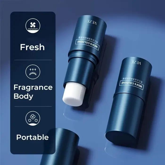 Parfum solide pour homme Fanzhen - Parfum léger et frais, peut être utilisé sur tout le corps, design en bâton portable, pratique pour les voyages