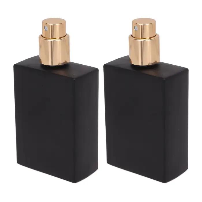 2 flacons de parfum vides, flacon de parfum rechargeable, flacon de parfum vide, atomiseur de parfum en verre givré de 50 ml