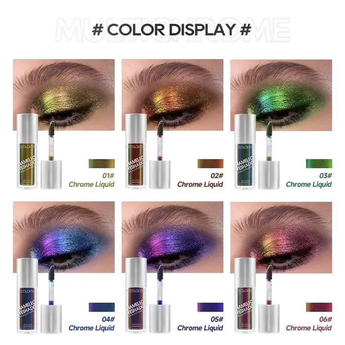 Fard à paupières liquide caméléon de couleur puissante, imperméable, résistant à la sueur, adapté au maquillage audacieux et exagéré, 1 pièce