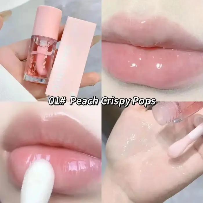 Huile Hydratante Transparente et Légère pour Soin de Maquillage Coréen, Gelée, Miroir, Fruit, Clip,