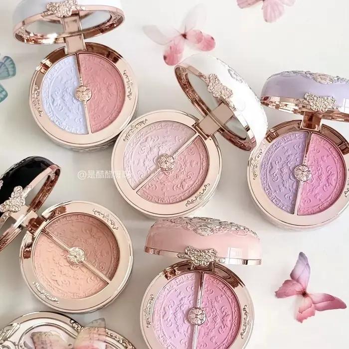 Flower Knows Swan Ballet Collection - Poudre blush mate gaufrée - Fard à joues - Cosmétique naturel éclaircissant longue