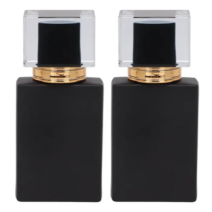 2 flacons de parfum vides, flacon de parfum rechargeable, flacon de parfum vide, atomiseur de parfum en verre givré de 50 ml