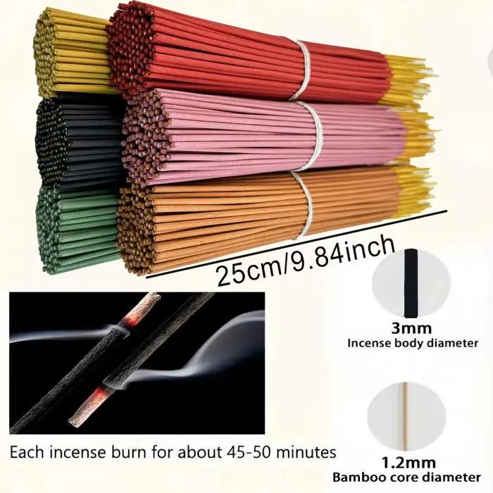 6 bâtons d'encens parfumés aux fruits de 25 cm avec cordon