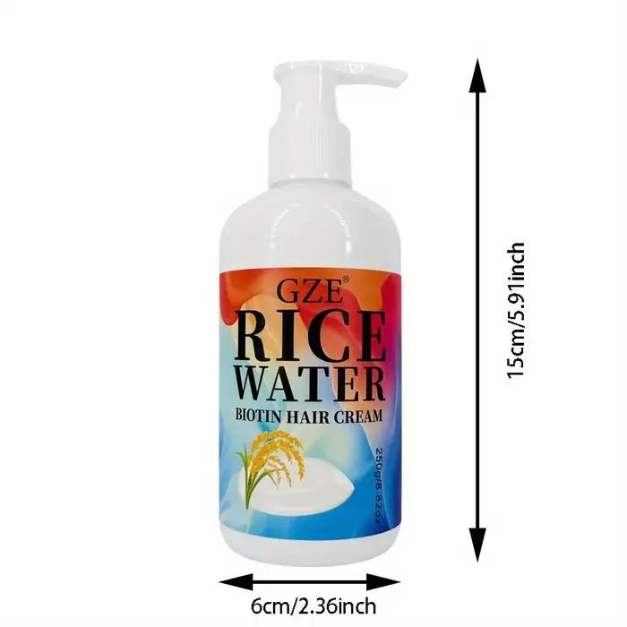 GZE riz eau biotine crème capillaire cheveux forts hydratant en profondeur pour tous les Types