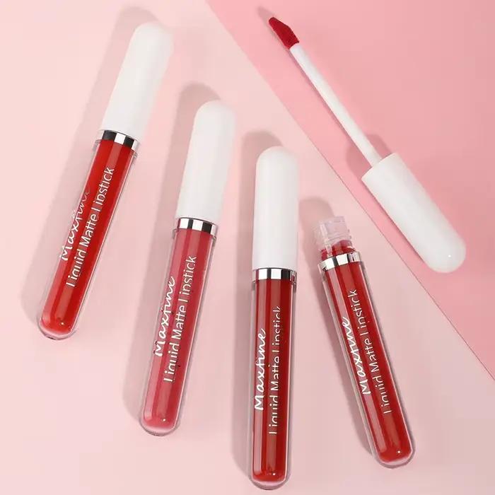 1 pièce Rouge à lèvres liquide mat velours hautement pigmenté