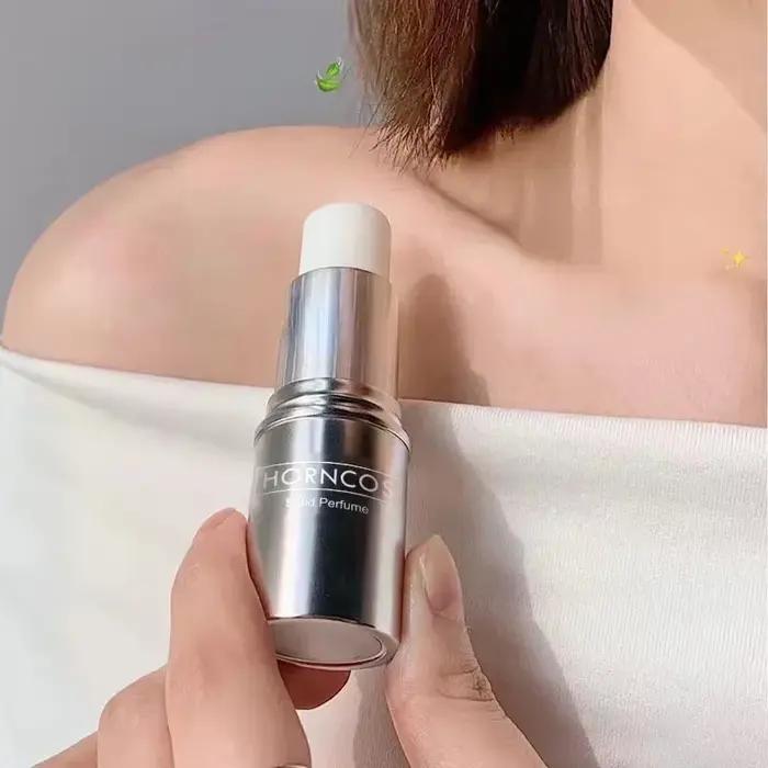 Tube argenté femme parfum solide Portable baume