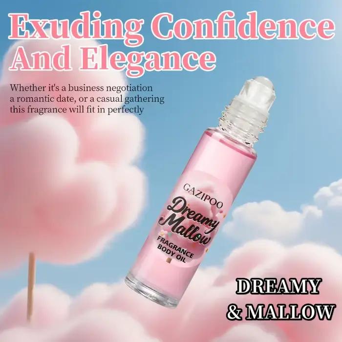 Parfum en roll-on Candy Cotton, fraîcheur longue durée, avec une senteur florale et un phéromone féminin charmant, au parfum sucré.