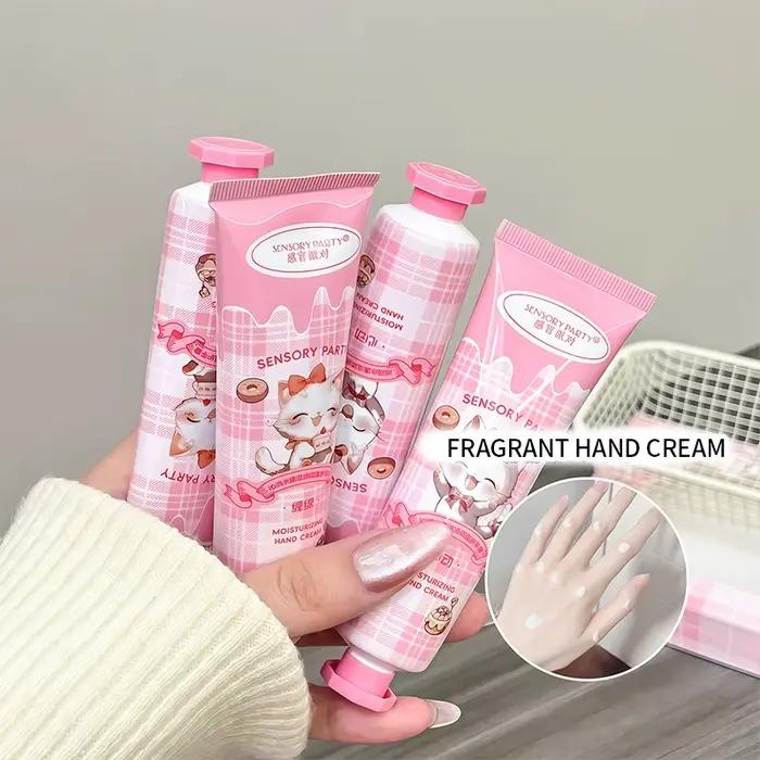 Ensemble de 2 crèmes pour les mains parfumées à la cannelle et à la rose - Soin hydratant longue durée pour les mains - Cadeau pour filles
