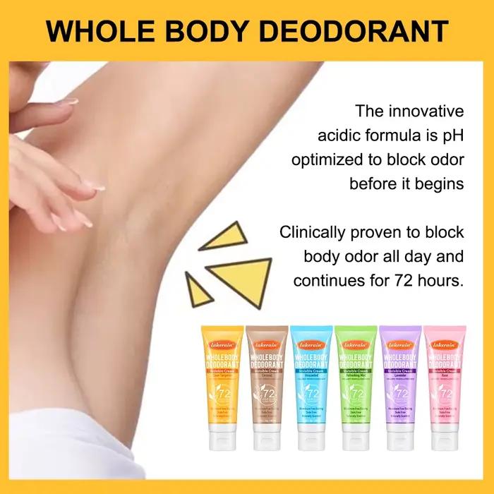Crème déodorante corporelle 72 heures, déodorant corporel parfumé aux fruits, déodorant longue durée, contrôle des odeurs, parfum aromatique