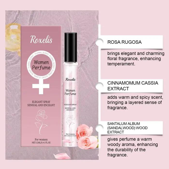 Parfum de parfum de Rose, phéromone d'amour, parfum Floral durable, arôme léger, améliore le parfum de flirt frais et charmant pour femmes élégantes
