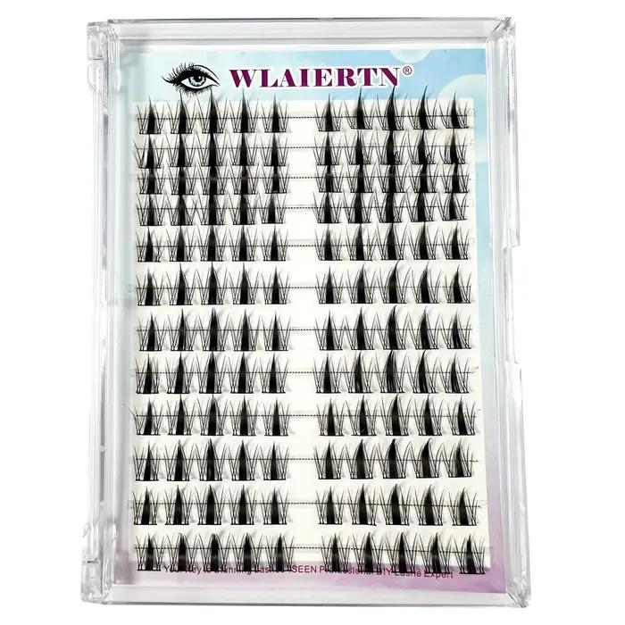 10-14-cils individuels 12 rangées DIYClusters naturel Long Manga faux cils Extension outil de maquil