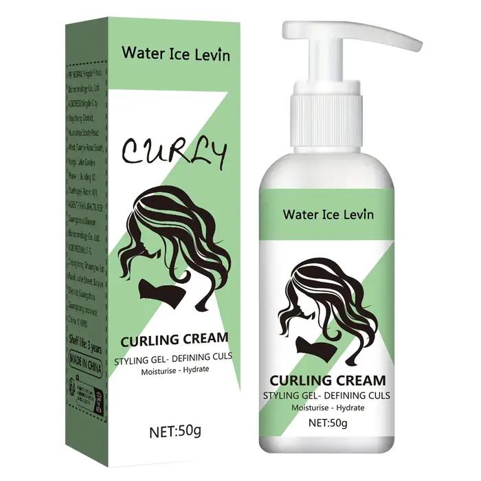 Water Ice Levin Gel Coiffant Crème Bouclante Définissant les Boucles Hydratant Sensation Douce et Souple Soin des