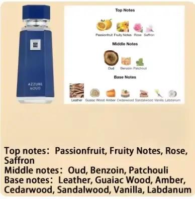 Eau de Parfum Longue Durée Arabe Brun Cocoa Morado Azzure Aoud French Avenue Parfum Boisé Épicé Vanille pour Homme