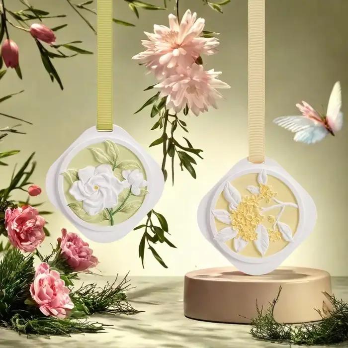 Comprimés parfumés de gypse de gardénia/Osmanthus, pierre d'aromathérapie à 10 parfums, désodorisant de placard, parfum de maison pour voitures, 1 pièce