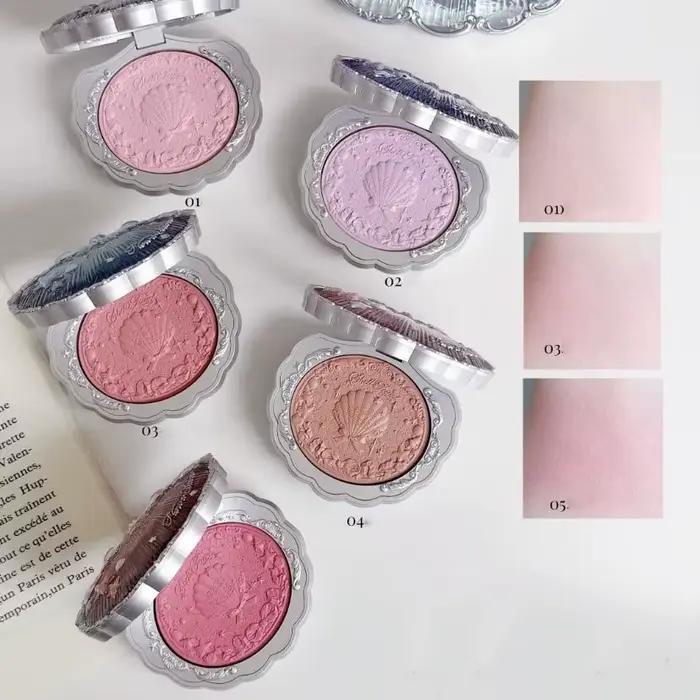 Ensemble de maquillage Flower Know Shells Jewel pour femmes - Fard à paupières, blush, gloss à lèvre