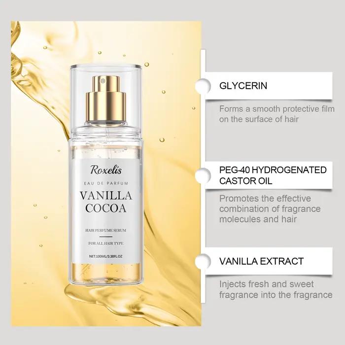 Roxelis vanille cacao soin des cheveux parfum Spray
