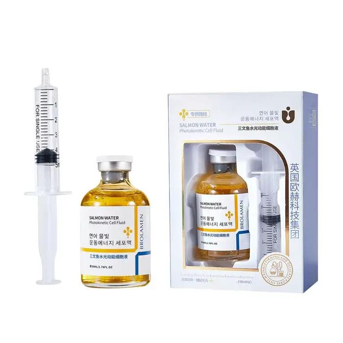 Essence de rajeunissement de la peau, sérum coréen anti-rides au saumon, renforce la fonction de barrière cutanée, hydratation continue 24 heures, soins de doigt
