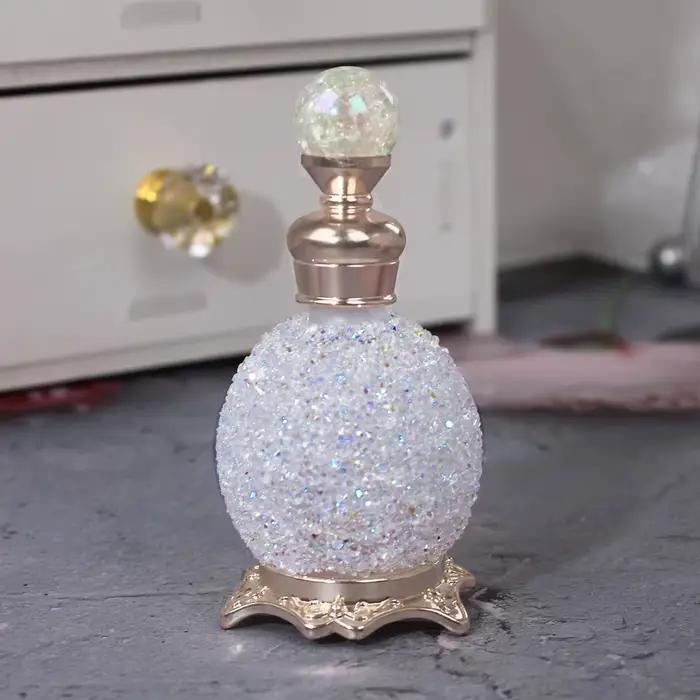 Bouteille de carafe de parfum de 15ml, bouteille de parfum de luxe avec décoration de strass scintil