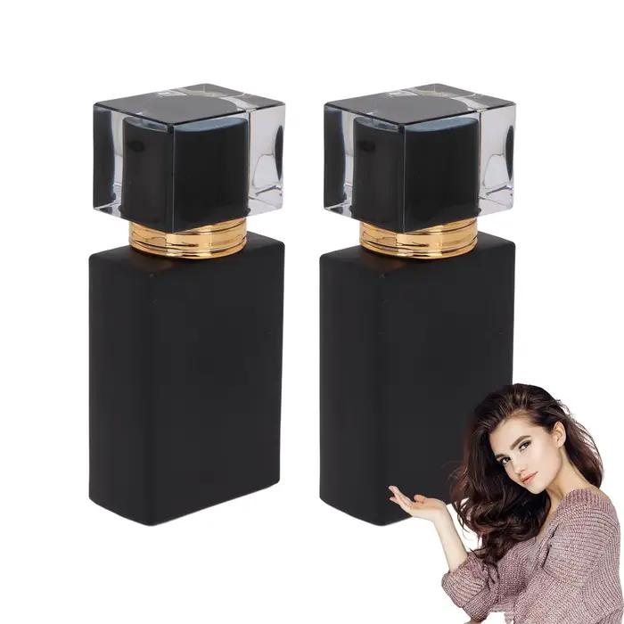 2 flacons de parfum vides, flacon de parfum rechargeable, flacon de parfum vide, atomiseur de parfum en verre givré de 50 ml