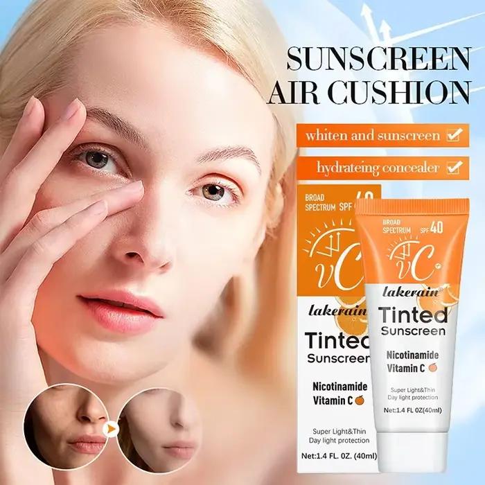 Éventuelles F40-Crème Solaire Teintée à la Nicotinamide et à la Vitamine C