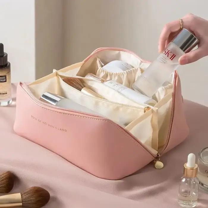 Sac à cosmétiques de luxe de grande capacité pour femmes, boîte de voyage pour maquillage, organisat