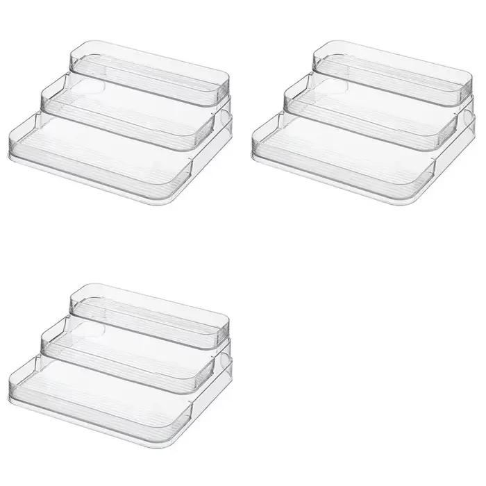 Étagère à parfums de bureau à 3 niveaux SOFT-3X, organisateur de cosmétiques en PET, support de rang