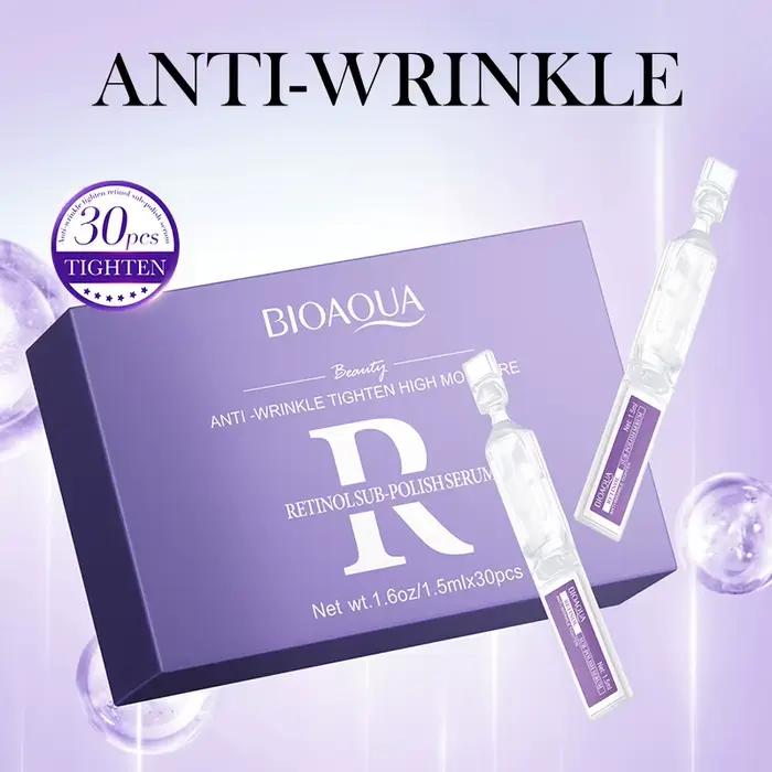 Essence de rétinol de vitamine C, liquide, acide hyaluronique, sous-polissage, hydratant, Anti-rides