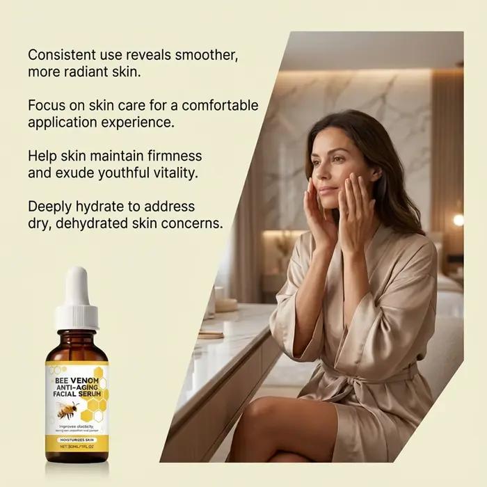 Sérum Visage au Venin d'Abeille Crème de Jour Douce et Nourrissante Réparation Transitions Saisonnières Apaisement Rougeurs Collection Festive Luxe Hiver