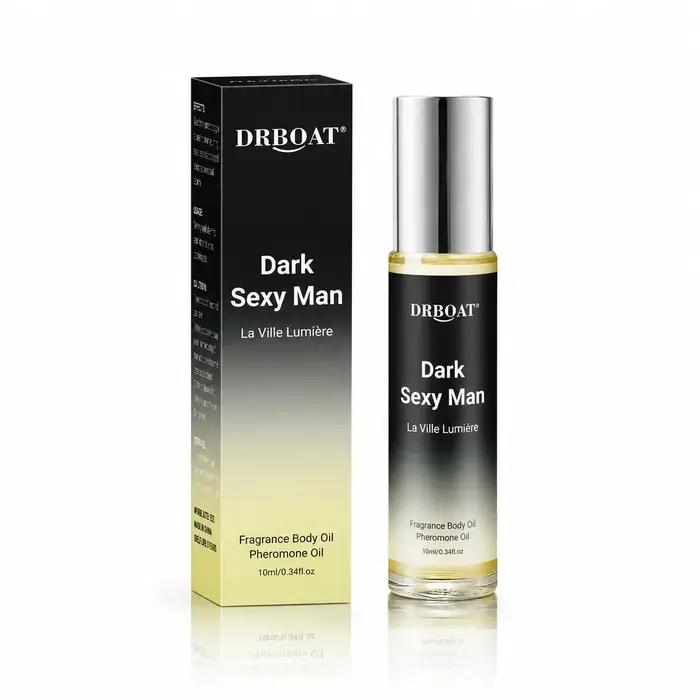 Huile corporelle à phéromones pour homme, parfum boisé et d'agrumes sans alcool, huile de parfum longue durée pour les rendez-vous quotidiens des hommes.