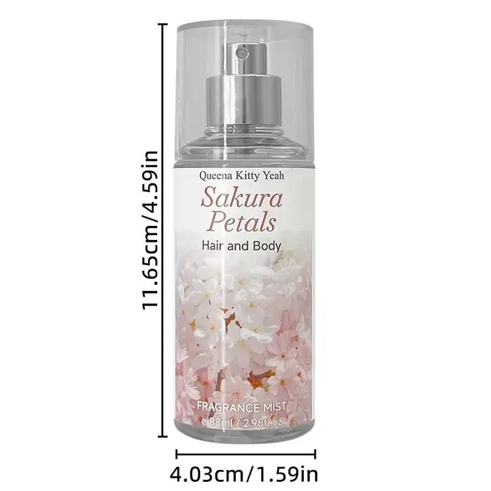 Brume parfumée pour le corps 88ml - Love Spell Rosemary/Pétales de Sakura/Seduction de rose/Coco doux/Orange gingembre, Sc naturel longue durée