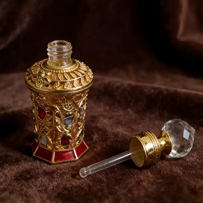 Ensemble de flacons de distribution de style vintage, comprenant un flacon ajouré, 3 extracteurs de liquide, multifonctionnels, adaptés pour la distribution de parfum, de lotion, d'huiles essentielles