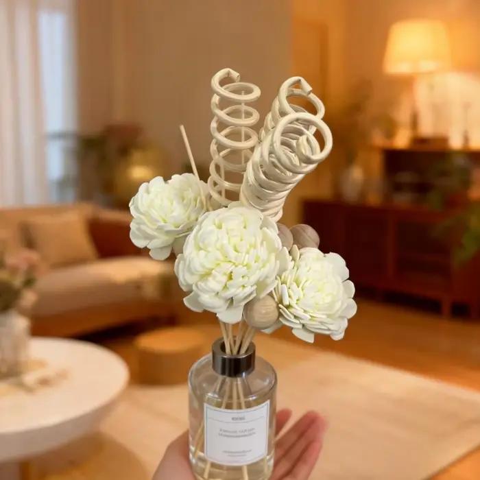 9 bâtonnets diffuseurs de parfum en rotin artificiel, recharge pour diffuseur d'arômes, bricolage floral